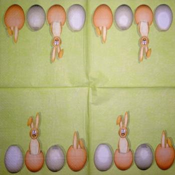 184 Hasen: unnatürlich - 3-lagig - 35x35 cm